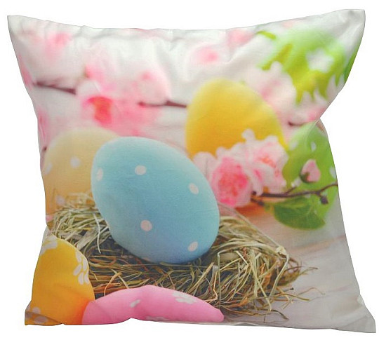 Housse de coussin déco OEUFS DE PÂQUES