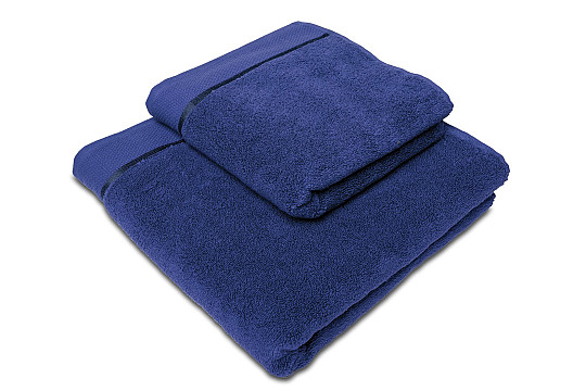 Serviette et serviette de bain MIKRO TM. BLEU MARINE