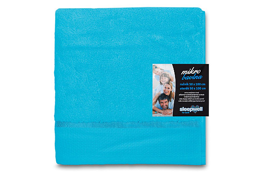 Serviette et serviette de bain MICRO TURQUOISE