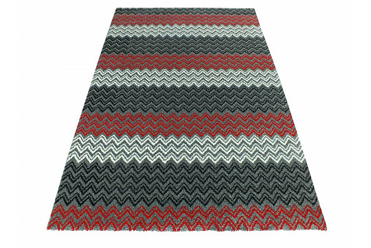 Tapis moderne ZIG ZAG rouge