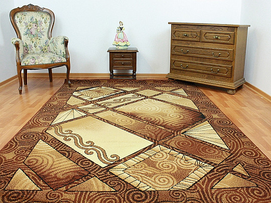 Tapis en pièces HAWAII marron