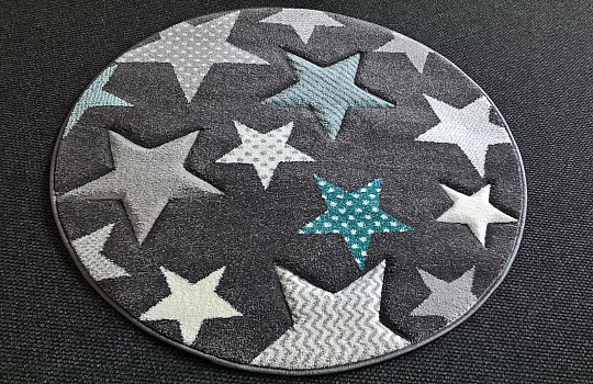 Tapis rond enfant PASTEL Etoiles