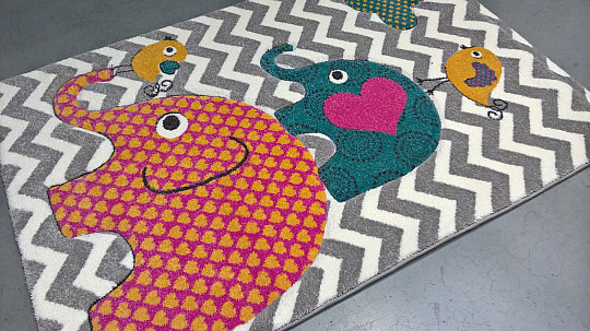 Tapis enfant PASTEL Éléphants