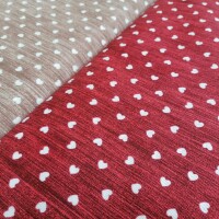 Tissu déco Naira coeur bordeaux