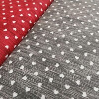 Tissu déco Naira coeurs gris foncé