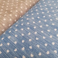 Tissu déco Naira coeurs bleu