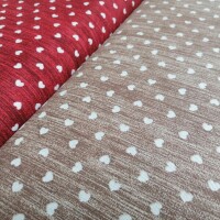 Tissu déco Naira coeurs beige