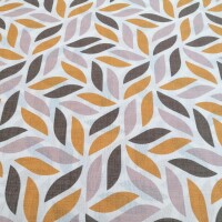 Tissu déco Coord feuilles jaune