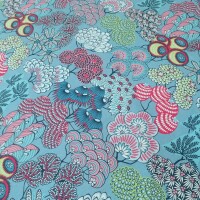 Tissu coton FUSAIN BLEU