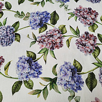 Tissu décoratif HORTENSIAS VIOLET