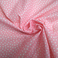 Tissu en coton MINI COEURS
