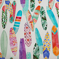 Tissu déco SURF TURQUOISE