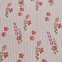 Tissu décoratif AVIGNON RAYURE ROSE