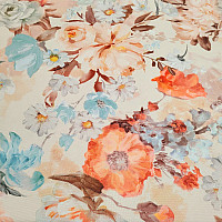 Tissu déco JARDIN rose