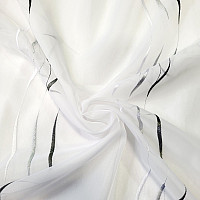 Rideau en voile avec broderie gris Gerster 195/0810
