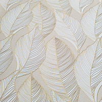 Tissu décoratif MAXI LEAVES beige