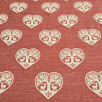Tissu décoratif luxueux COEUR AVEC CERF