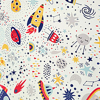 Tissu décoratif BLACK OUT SPACE