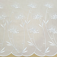 Rideau de luxe GERSTER 11868 broderie blanche