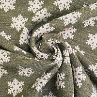 Tissu décoratif luxueux FLAKES BRUN-VERT