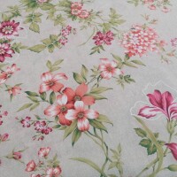Tissu déco FUCHSIE beige
