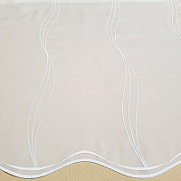 Rideau de luxe brodé blanc GERSTER 556/0001 blanc