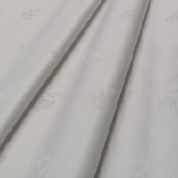 Tissu déco FEUILLES blanc