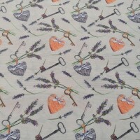 Tissu déco CLAUDIE lavande