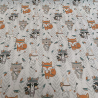 Tissu coton Indiens - animaux