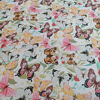 Satin de coton PAPILLONS numérique
