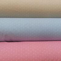 Tissu coton à pois roses