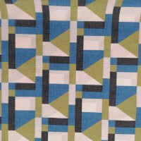 Tissu déco Géo bleu