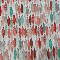 Tissu déco Surf rouge-turquoise