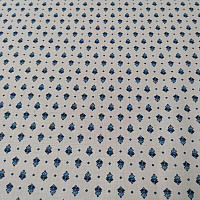 Tissu coton MAJOLIKA ornement bleu