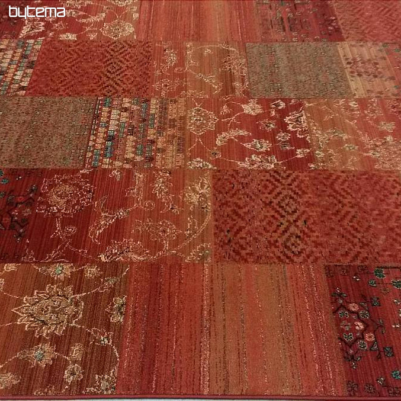 Tapis de luxe en laine ROYAL PATCHWORK rouge
