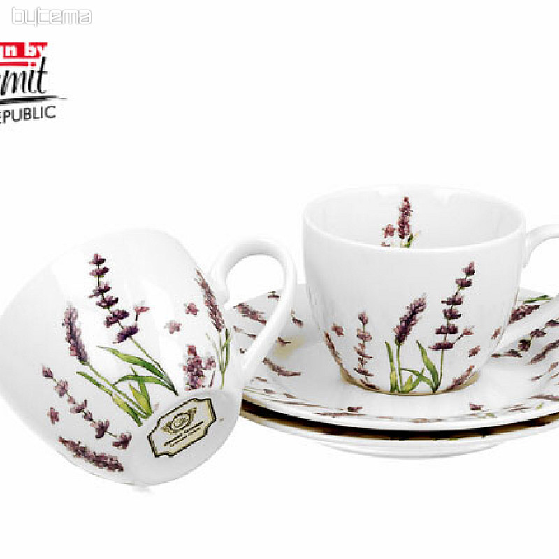 Tasses à expresso en porcelaine lot de 2 Lavande E šapo