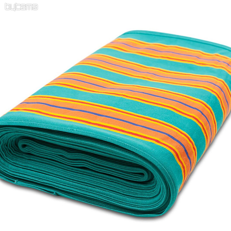 TISSU DE CHAISE LINDA rayures turquoise