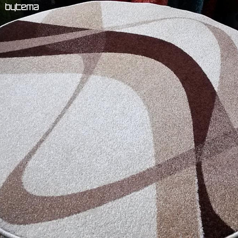 tapis cercle BRUN crème