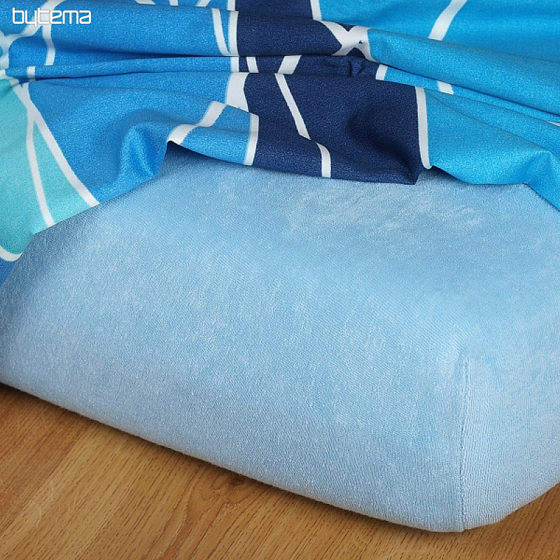 Drap éponge, couleur bleu clair