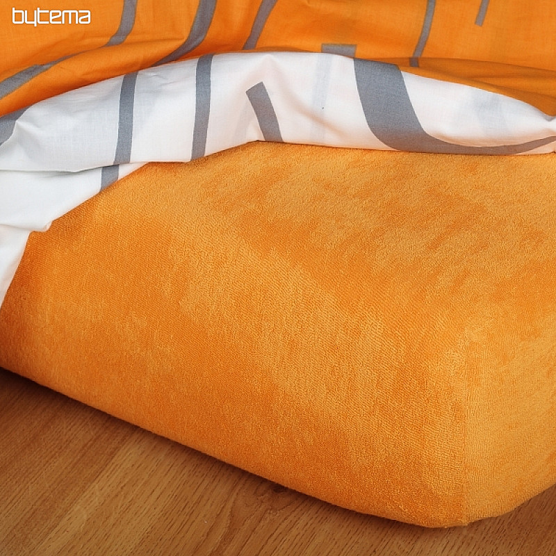 Drap de lit éponge orange