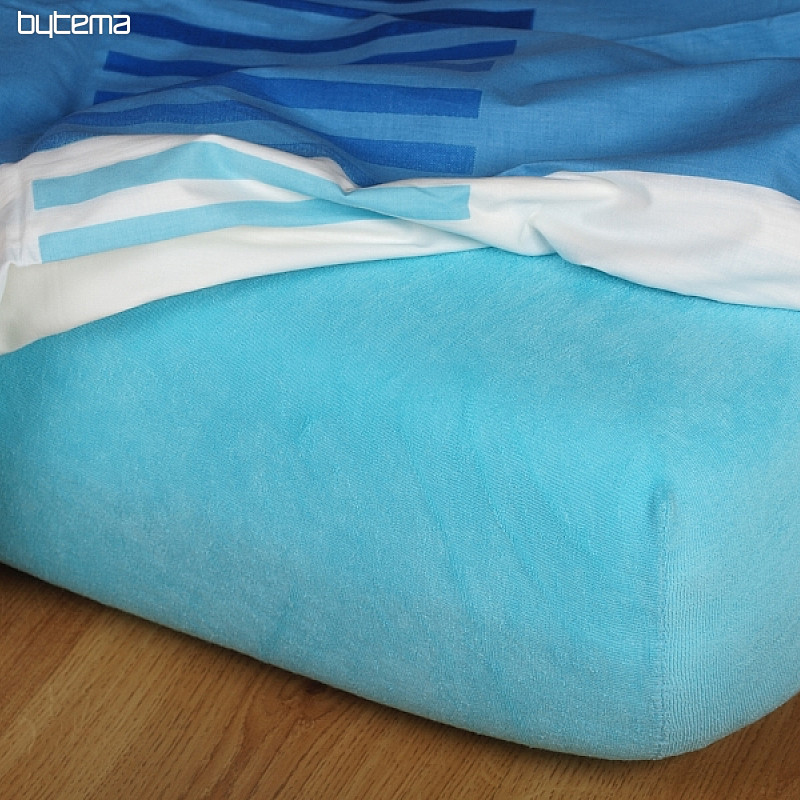 Drap éponge couleur turquoise clair
