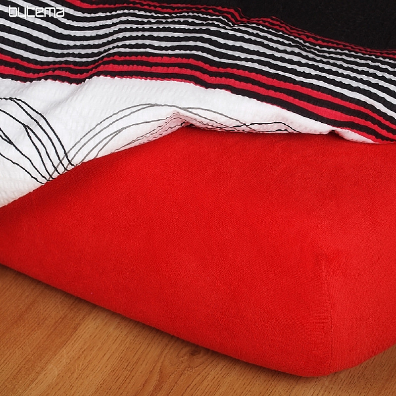 Drap de lit en éponge rouge