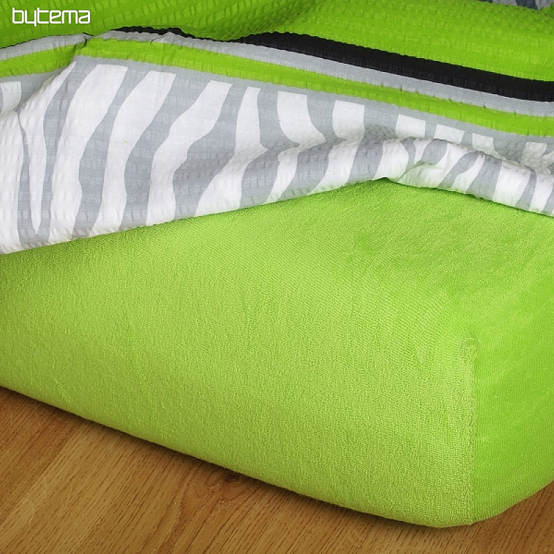 Drap de lit en éponge couleur kiwi