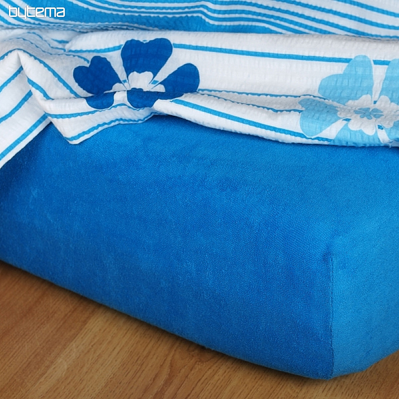 Drap éponge coloris bleu roi