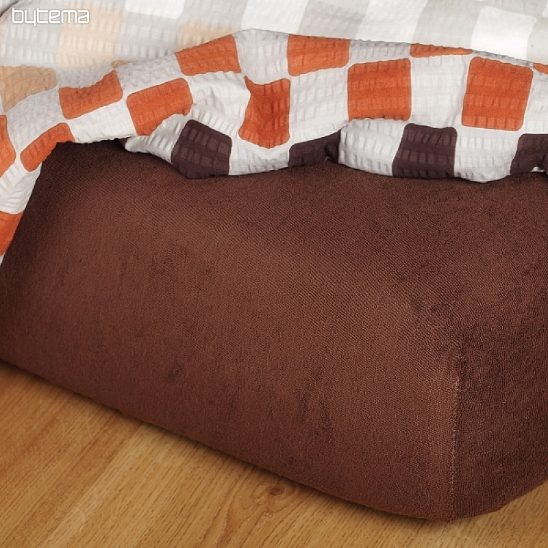 Drap éponge couleur marron foncé