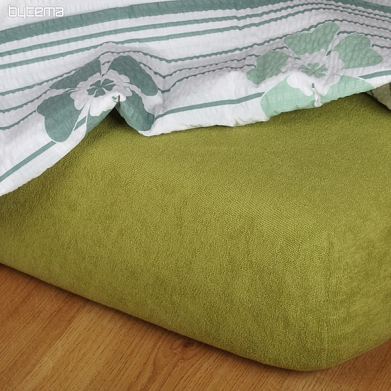 Drap éponge couleur olive