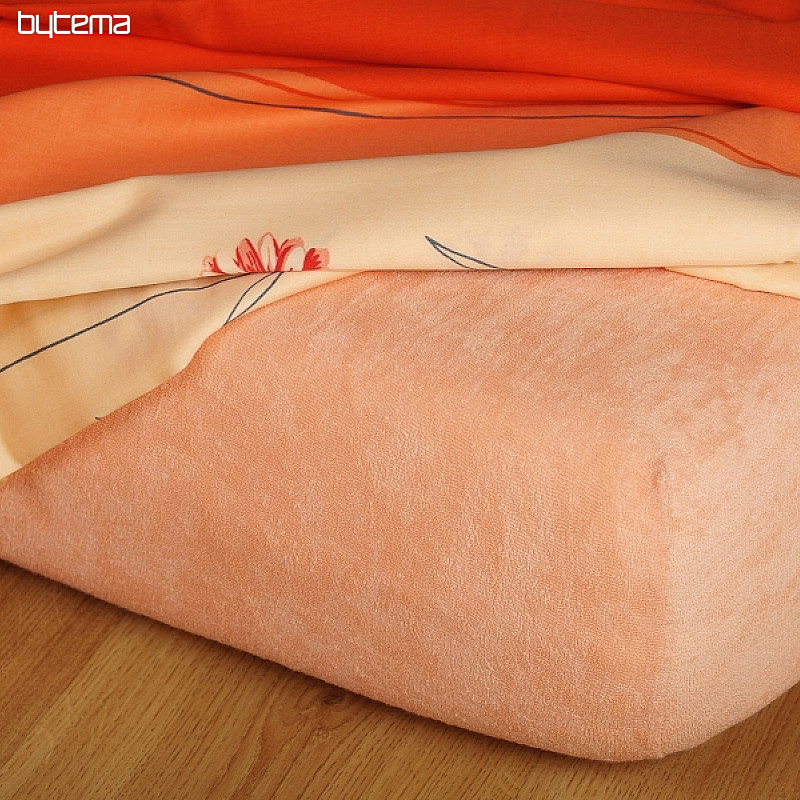 Drap éponge couleur abricot