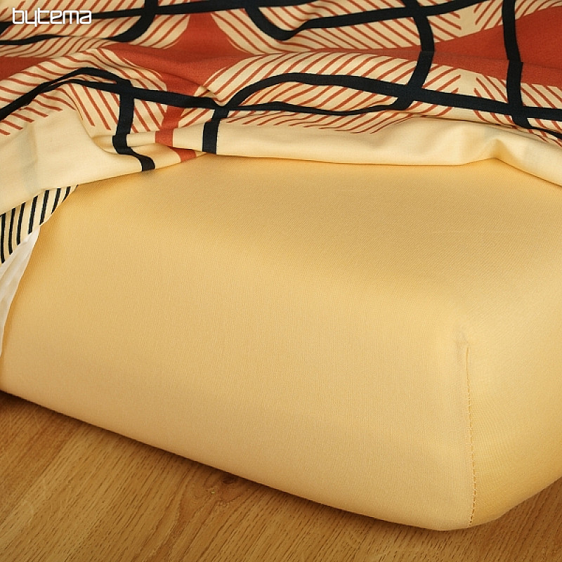 Drap de lit en jersey couleur okr