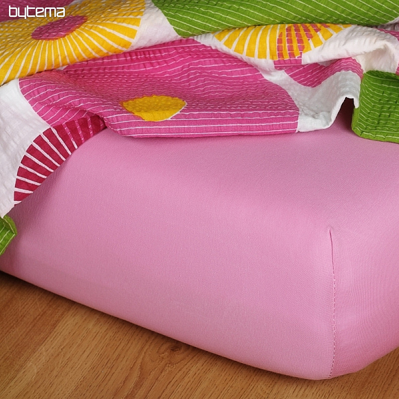Drap de lit jersey couleur vieux rose