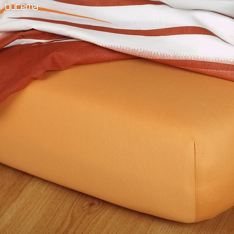 Drap jersey couleur caramel